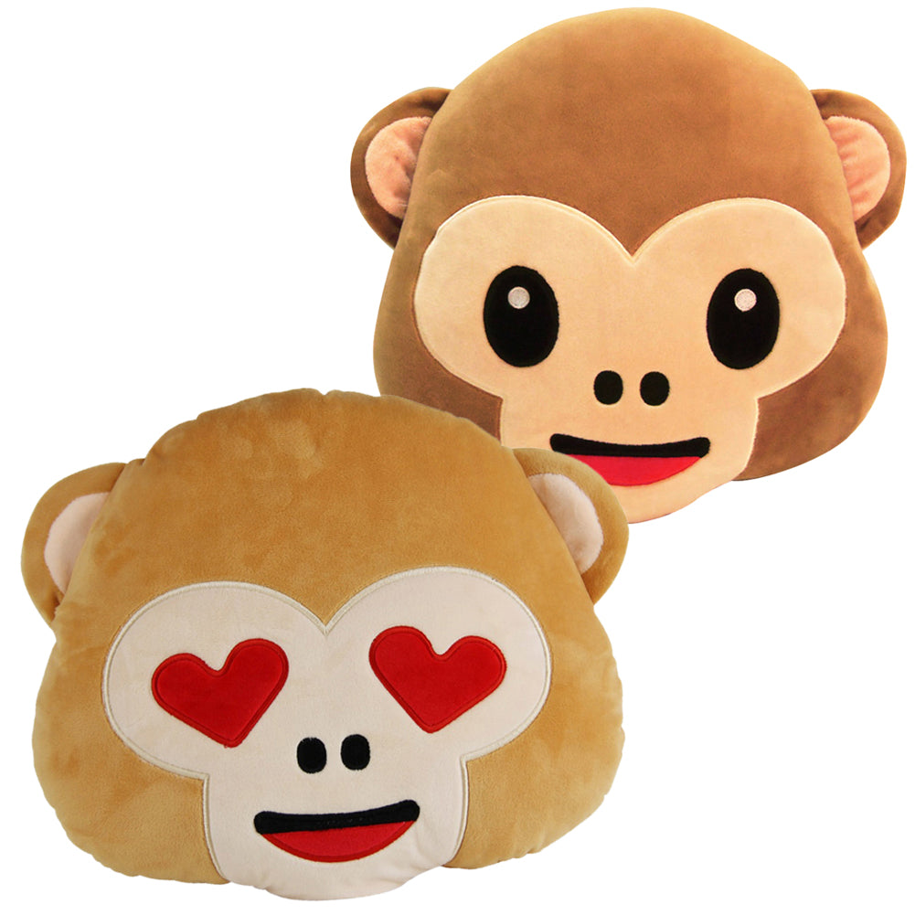 Monkey Emoji Throw Pillows
