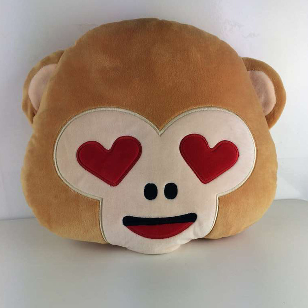 Monkey Emoji Throw Pillows