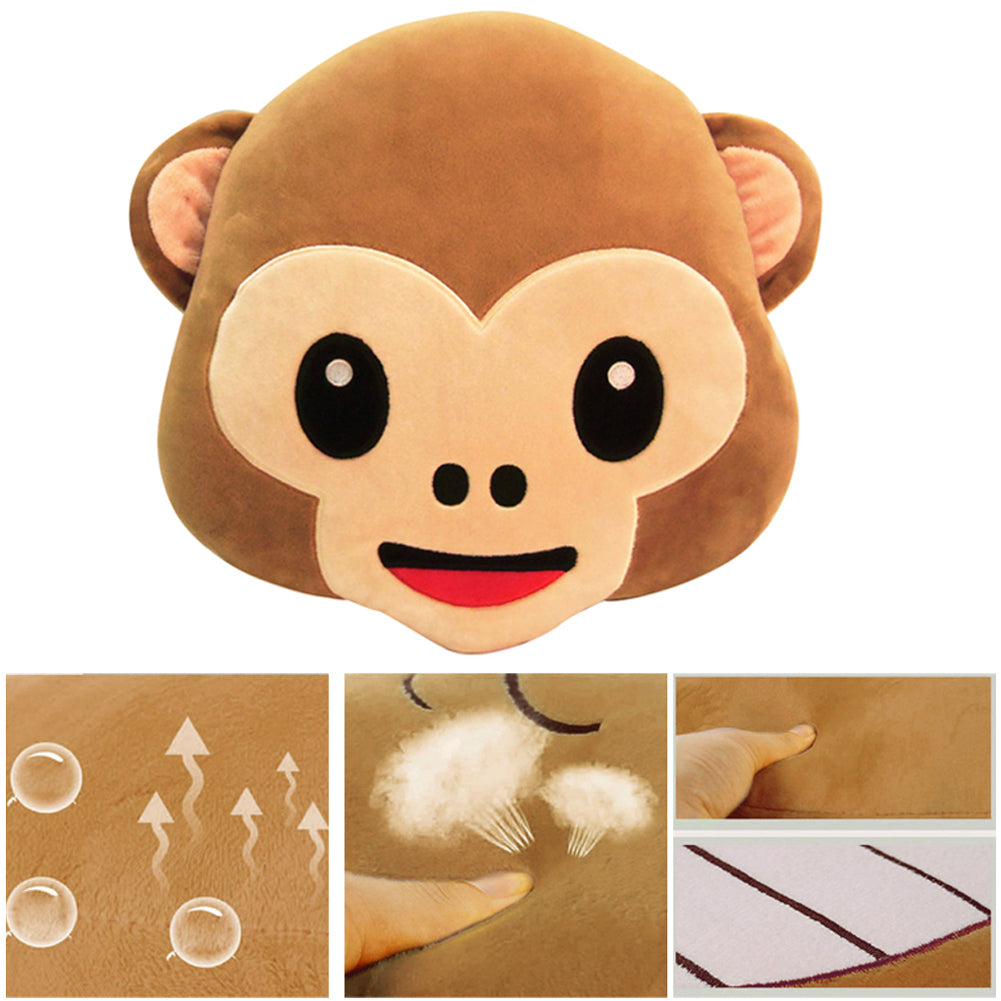 Monkey Emoji Throw Pillows