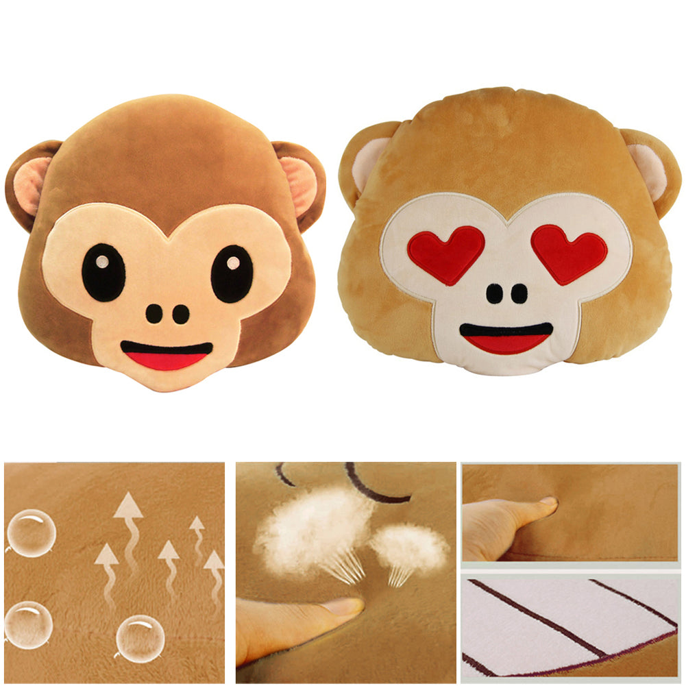 Monkey Emoji Throw Pillows