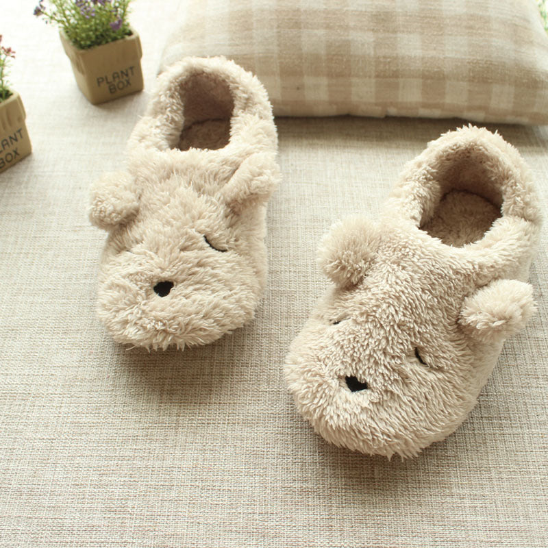 Fluffy Cute Dog Home Slippers