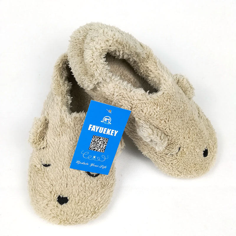 Fluffy Cute Dog Home Slippers