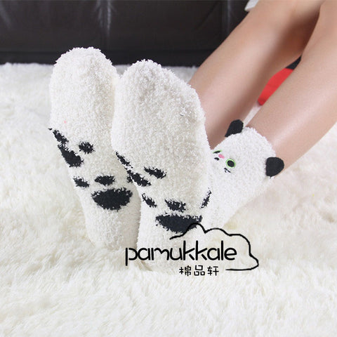 Cute Animal Cotton Wool Winter Socks