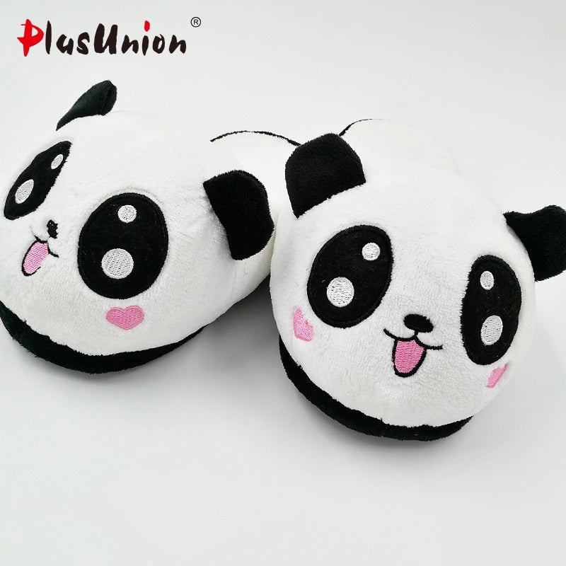 Winter Fuzzy Panda Slippers