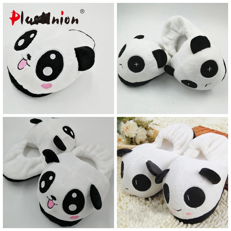 Winter Fuzzy Panda Slippers