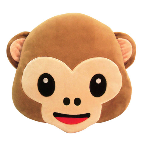 Monkey Emoji Throw Pillows