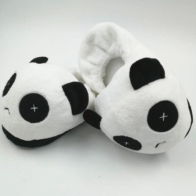 Winter Fuzzy Panda Slippers